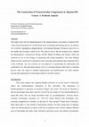 Research paper thumbnail of The Construction of Transcurricular Competencies in Algerian EFL Course: A Textbook Analysis