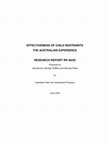 Research paper thumbnail of Effectiveness of Child Restraints