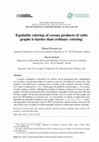 Research paper thumbnail of Equitable coloring of corona products of cubic graphs is harder than ordinary coloring