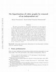 Research paper thumbnail of On bipartization of cubic graphs by removal of an independent set