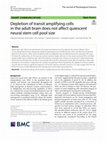 Research paper thumbnail of Depletion of transit amplifying cells in the adult brain does not affect quiescent neural stem cell pool size