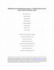 Research paper thumbnail of Relational environmental governance: A critical framework for praxis with the material world