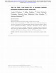 Research paper thumbnail of Walk the Plank! Using mobile EEG to investigate emotional lateralization of immersive fear in virtual reality