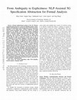 Research paper thumbnail of From Ambiguity to Explicitness: NLP-Assisted 5G Specification Abstraction for Formal Analysis