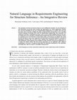 Research paper thumbnail of Natural Language in Requirements Engineering for Structure Inference -- An Integrative Review