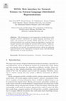 Research paper thumbnail of WINS: Web Interface for Network Science via Natural Language Distributed Representations