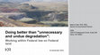 Research paper thumbnail of Doing better than "unnecessary and undue degradation": Working within Federal law on Federal land