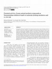 Research paper thumbnail of Potential activity of some natural products compounds as Neuraminidase inhibitors based on molecular docking simulation and in vitro test