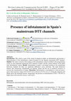 Research paper thumbnail of Presence of infotainment in Spain’s mainstream DTT channels
