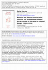 Research paper thumbnail of Between the political and the non-political: the Vivekananda moment and a critique of the social in colonial Bengal, 1890s–1910s