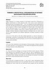 Research paper thumbnail of Towards a Prototypical Categorization of Distance Education in Teacher Education