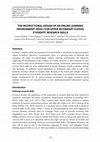 Research paper thumbnail of The Instructional Design of an Online Learning Environment (RISSC) for Upper Secondary School Students’ Research Skills