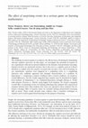 Research paper thumbnail of The effect of surprising events in a serious game on learning mathematics