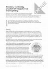 Research paper thumbnail of Betrokken, voorbeeldig, proactief: ICT-integratie in de lerarenopleiding