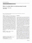 Research paper thumbnail of Effects of cerebellar infarcts on cortical processing of saccades