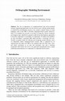 Research paper thumbnail of Orthographic Modeling Environment