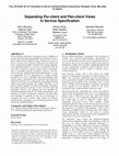 Research paper thumbnail of Separating per-client and pan-client views in service specification