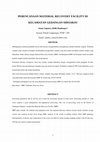 Research paper thumbnail of Perencanaan Material Recovery Facility DI Kecamatan Gedangan Sidoarjo