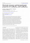 Research paper thumbnail of Electronic structure and thermodynamic properties of Ce<sub>3</sub>Rh<sub>4</sub>Sn<sub>13</sub>and La<sub>3</sub>Rh<sub>4</sub>Sn<sub>13</sub>