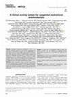 Research paper thumbnail of A clinical scoring system for congenital contractural arachnodactyly