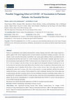 Research paper thumbnail of Possible Triggering Effect of COVID - 19 Vaccination in Psoriasis Patients -An Essential Review