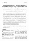 Research paper thumbnail of Analysis of simultaneous effect of water access requirements in Regional Water Corporation of West- Azerbaijan and risk factor on cultivation optimal pattern