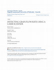 Research paper thumbnail of Detecting Grain Flow Rate Using a Laser Scanner