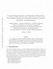 Research paper thumbnail of Coupled Dispersionless and Generalized Heisenberg Ferromagnet Equations with Self-Consistent Sources: Geometry and Equivalence