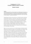 Research paper thumbnail of Contesting the ‘we’ of ‘we’: the rights of Indigenous peoples in Australia