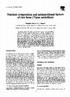 Research paper thumbnail of Nutrient composition and anti-nutritional factors in vegetable soybean: II. Oil, fatty acids, sterols, and lipoxygenase activity