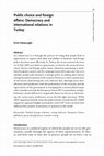 Research paper thumbnail of Public choice and foreign affairs: Democracy and international relations in Turkey