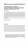 Research paper thumbnail of The development of relations between the Slovak and the Czechoslovak
Academy of Sciences until 1970