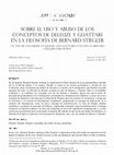Research paper thumbnail of Sobre el uso y abuso de los conceptos de Deleuze y Guattari en la filosofía de Bernard Stiegler