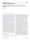 Research paper thumbnail of Why Leadership Skills are Essential for the Future of Laboratory Medicine?