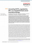 Research paper thumbnail of Unraveling FATP1, regulated by ER-β, as a targeted breast cancer innovative therapy