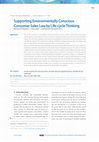 Research paper thumbnail of Supporting Environmentally Conscious Consumer Sales Law by Life-cycle Thinking