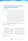 Research paper thumbnail of Taxation of Revenue Derived from Activities Carried out by Farmers in Poland