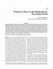 Research paper thumbnail of Preludes to Power in the Highland Late Preceramic Period