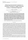Research paper thumbnail of Enhancing Instrumental Competence in Translator Training in a Higher Education Context: A Task-Based Approach