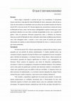 Research paper thumbnail of O QUE É SER MACHADIANO
