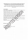 Research paper thumbnail of Relationships between executive functioning and health-related quality of life in adult survivors of brain tumor and matched healthy controls