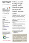 Research paper thumbnail of Thickness-dependent humidity sensing by poly(vinyl alcohol) stabilized Au–Ag and Ag–Au core–shell bimetallic nanomorph resistors