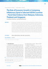 Research paper thumbnail of The Role of Economic Growth in Containing Inflationary Spiral in Selected ASEAN Countries – Panel Data Evidence from Malaysia, Indonesia, Thailand, and Singapore