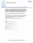 Research paper thumbnail of A Closer Look at Descriptive Norms and Indoor Tanning: Investigating the Intermediary Role of Positive and Negative Outcome Expectations