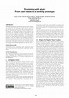 Research paper thumbnail of Drumming with style: From user needs to a working prototype