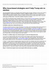 Research paper thumbnail of Why issue-based strategies won’t help Trump win re-election