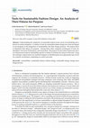 Research paper thumbnail of Tools for Sustainable Fashion Design: An Analysis of Their Fitness for Purpose