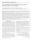 Research paper thumbnail of The Use of Readily Available Longitudinal Data to Predict the Likelihood of Surgery in Crohn Disease