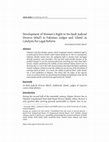 Research paper thumbnail of Development of Women's Right to No-fault Judicial Divorce (Khul') in Pakistan: Judges and 'Ulamā' as Catalysts for Legal Reform