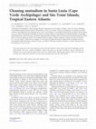 Research paper thumbnail of Cleaning mutualism in Santa Luzia (Cape Verde Archipelago) and São Tomé Islands, Tropical Eastern Atlantic